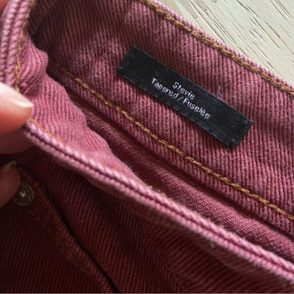 Frank And Oak Cranberry/ Maroon Tapered Stevie Jeans Women’s 27 - Picture 4 of 7